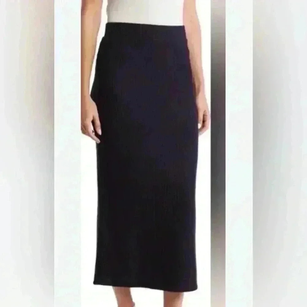 Womens Navy Maxi Sweater Skirt H by Bordeaux XS